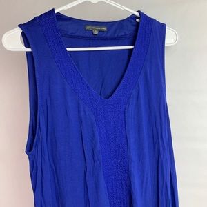 Adrianna Papell Sleeveless Royal Blue Blouse